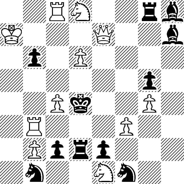 2RN2rb/K3Q2b/1p1P4/6p1/2Pk2P1/1R3P2/1Pprp3/1n2Nn2