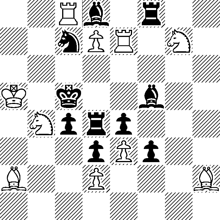 2Rb1r2/2nPR1N1/8/K1k2b2/1Nprp3/3pPp2/B2P3B/8