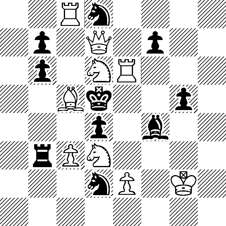2Rn4/1p1Q1p2/1p1NR3/2Bk2p1/3p1b2/1rPN4/3nP1K1/8