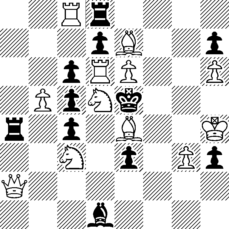 2Rr4/3pB2p/2pRP2P/1PpNk3/r1p1B2K/2N1p1Pp/Q7/3b4