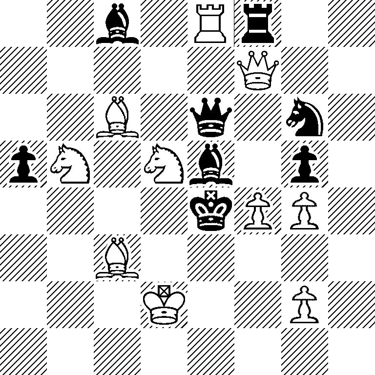 2b1Rr2/5Q2/2B1q1n1/pN1Nb1p1/4kPP1/2B5/3K2P1/8