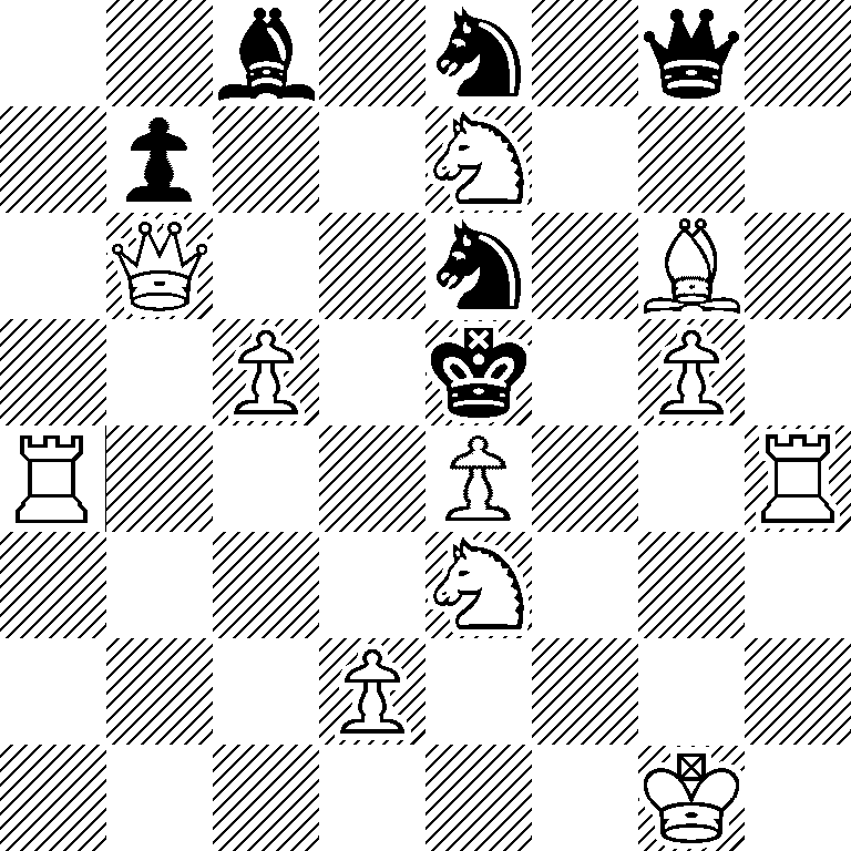 2b1n1q1/1p2N3/1Q2n1B1/2P1k1P1/R3P2R/4N3/3P4/6K1