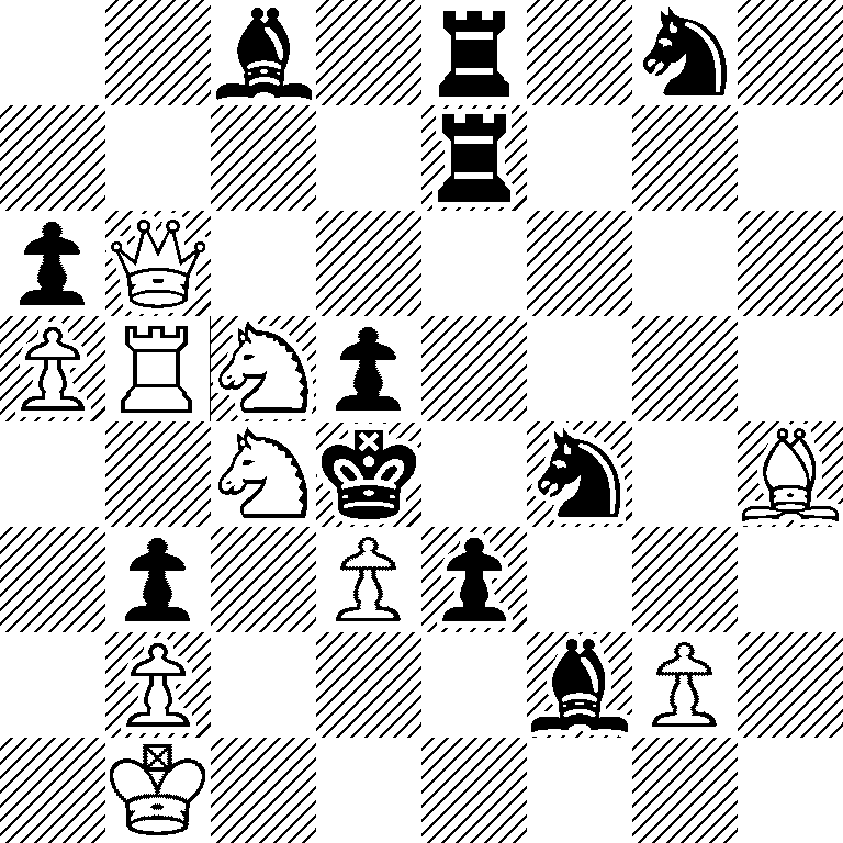 2b1r1n1/4r3/pQ6/PRNp4/2Nk1n1B/1p1Pp3/1P3bP1/1K6