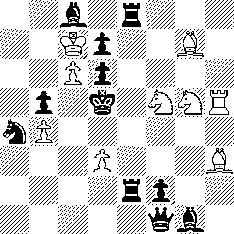 2b1r3/2Kp2B1/2Pp4/1p1k1NNR/nP6/3P3B/4rp2/5qb1