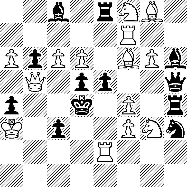 2b1rNB1/5R2/PpPP1BPb/1Q1pp2q/p2k1P1r/K1p2PNn/4R3/8