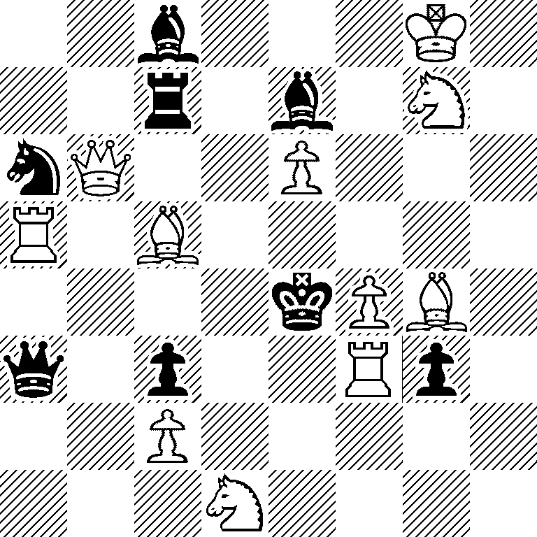 2b3K1/2r1b1N1/nQ2P3/R1B5/4kPB1/q1p2Rp1/2P5/3N4