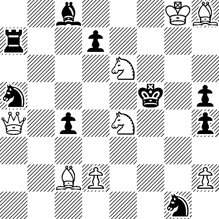 2b3KB/r2p4/4N3/n4k1p/Q1p1N2p/8/2BP3P/6n1