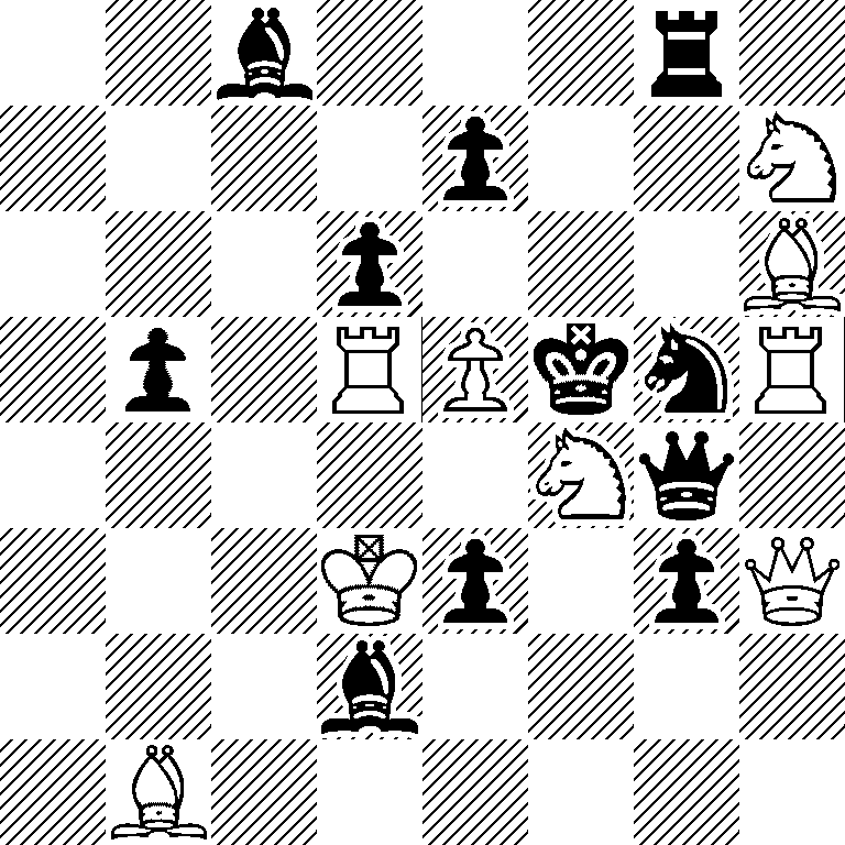 2b3r1/4p2N/3p3B/1p1RPknR/5Nq1/3Kp1pQ/3b4/1B6