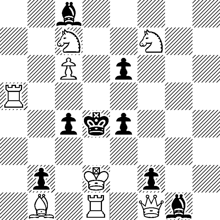 2b5/2N2N2/2P1p3/R7/2pkp3/8/1p1K1p2/1B1R1Qb1