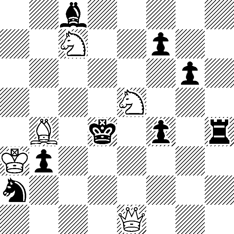 2b5/2N2p2/6p1/4N3/1B1k1p1r/Kp6/n7/4Q3