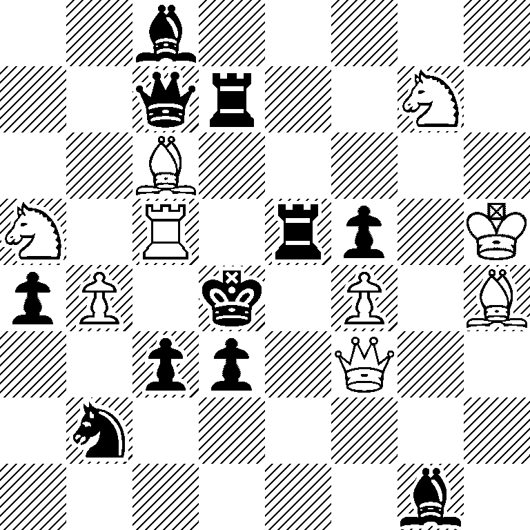 2b5/2qr2N1/2B5/N1R1rp1K/pP1k1P1B/2pp1Q2/1n6/6b1