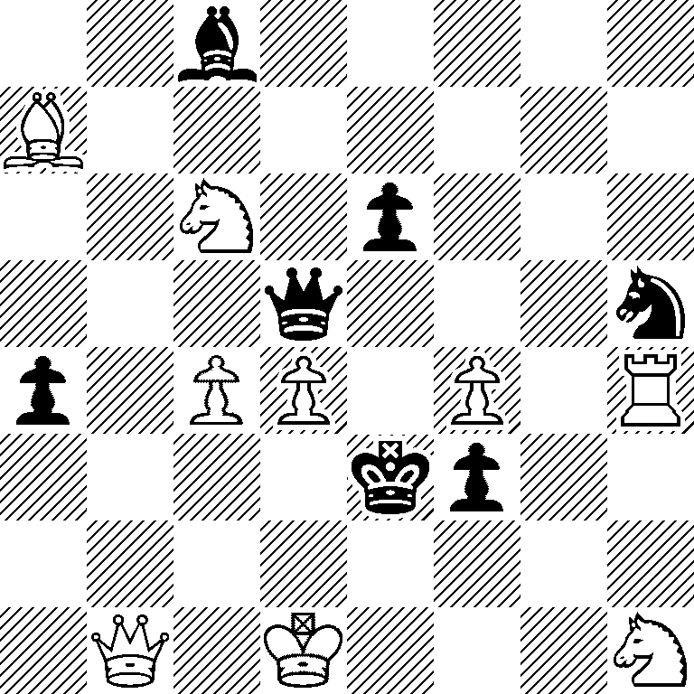 2b5/B7/2N1p3/3q3n/p1PP1P1R/4kp2/8/1Q1K3N