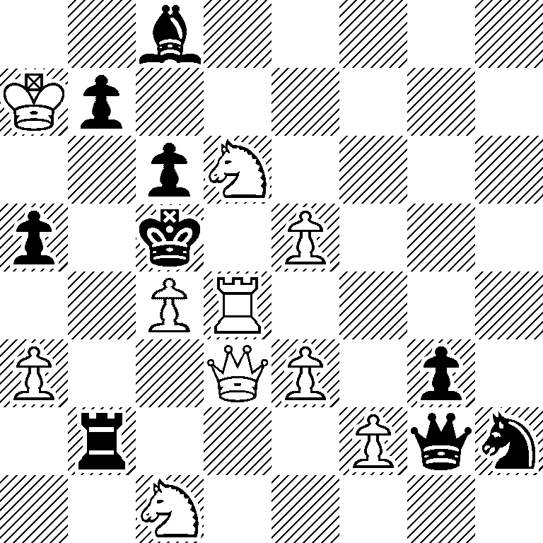 2b5/Kp6/2pN4/p1k1P3/2PR4/P2QP1p1/1r3Pqn/2N5