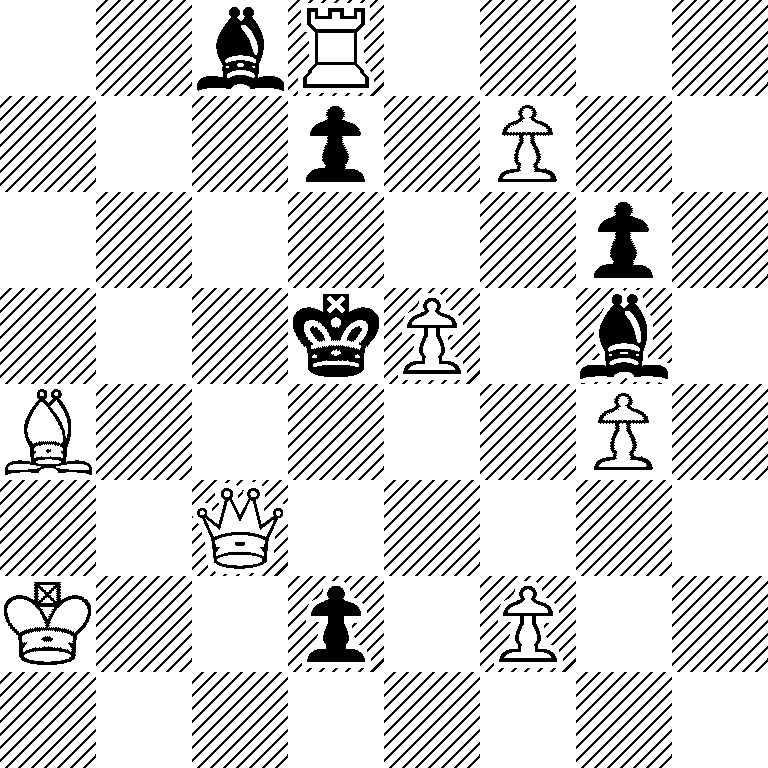 2bR4/3p1P2/6p1/3kP1b1/B5P1/2Q5/K2p1P2/8
