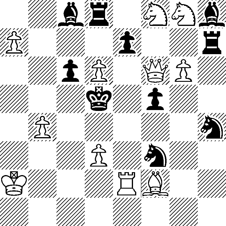 2br1NNb/P3p2r/2pP1QP1/3k1p2/1P5n/3P1n2/K3RB2/8
