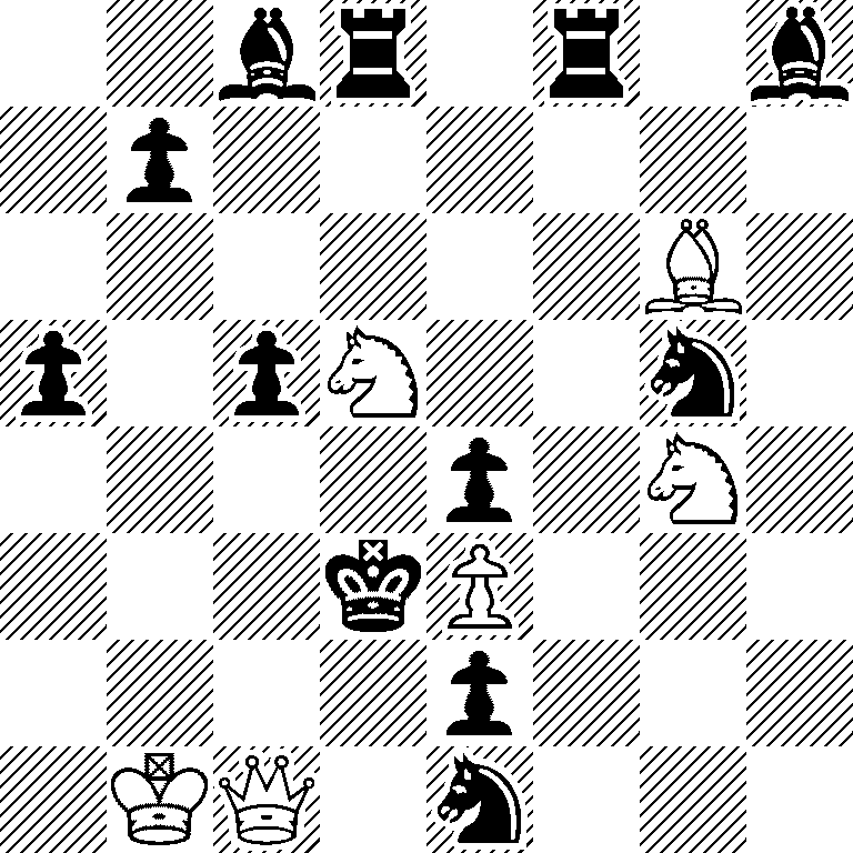2br1r1b/1p6/6B1/p1pN2n1/4p1N1/3kP3/4p3/1KQ1n3