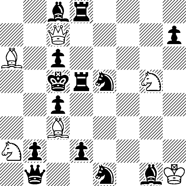 2br4/2Q4p/B1p5/2krn1N1/2p5/2B5/Np1p4/1q2n1bK