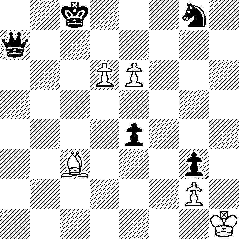 2k3s1/q7/3PP3/8/4p3/2B3p1/6P1/7K