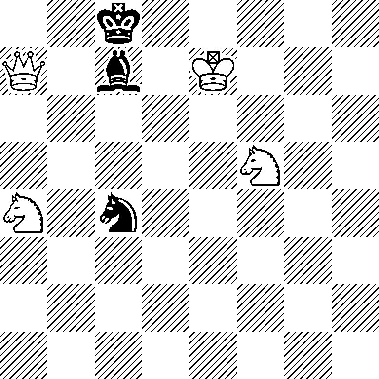 2k5/Q1b1K3/8/5N2/N1n5/8/8/8