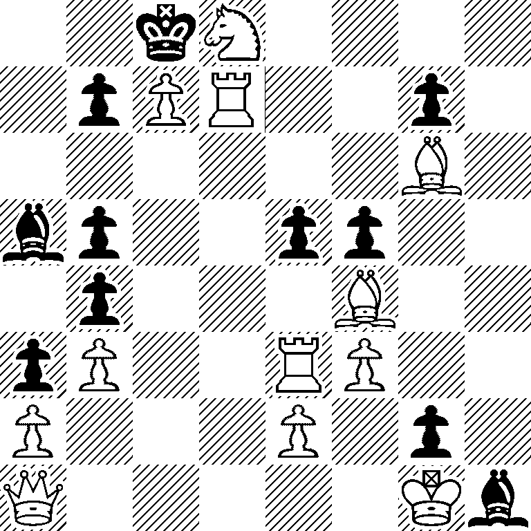 2kN4/1pPR2p1/6B1/bp2pp2/1p3B2/pP2RP2/P3P1p1/Q5Kb