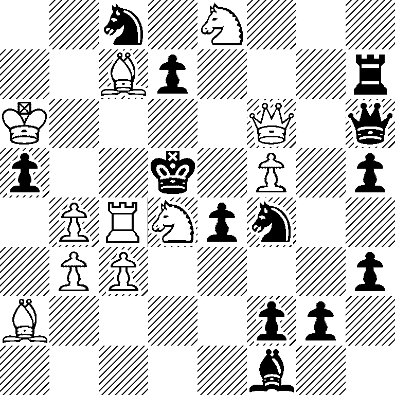 2n1N3/2Bp3r/K4Q1q/p2k1P1p/1PRNpn2/1PP4p/B4pp1/5b2