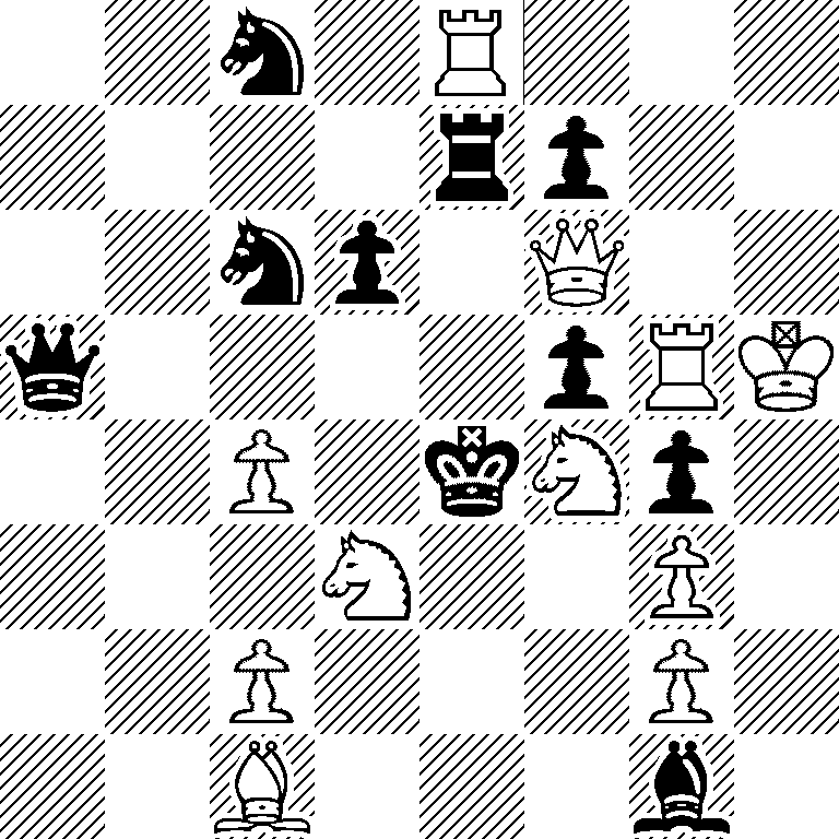 2n1R3/4rp2/2np1Q2/q4pRK/2P1kNp1/3N2P1/2P3P1/2B3b1