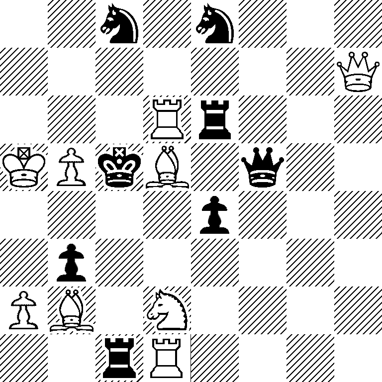 2n1n3/7Q/3Rr3/KPkB1q2/4p3/1p6/PB1N4/2rR4