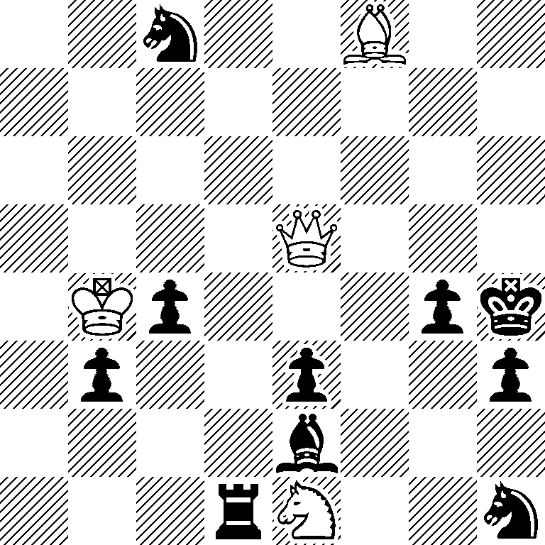 2n2B2/8/8/4Q3/1Kp3pk/1p2p2p/4b3/3rN2n