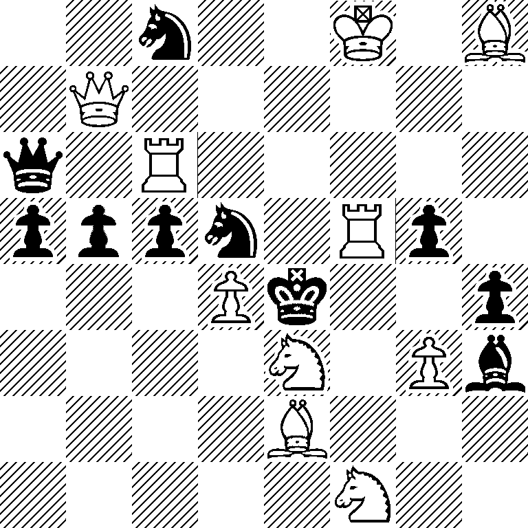 2n2K1B/1Q6/q1R5/pppn1Rp1/3Pk2p/4N1Pb/4B3/5N2