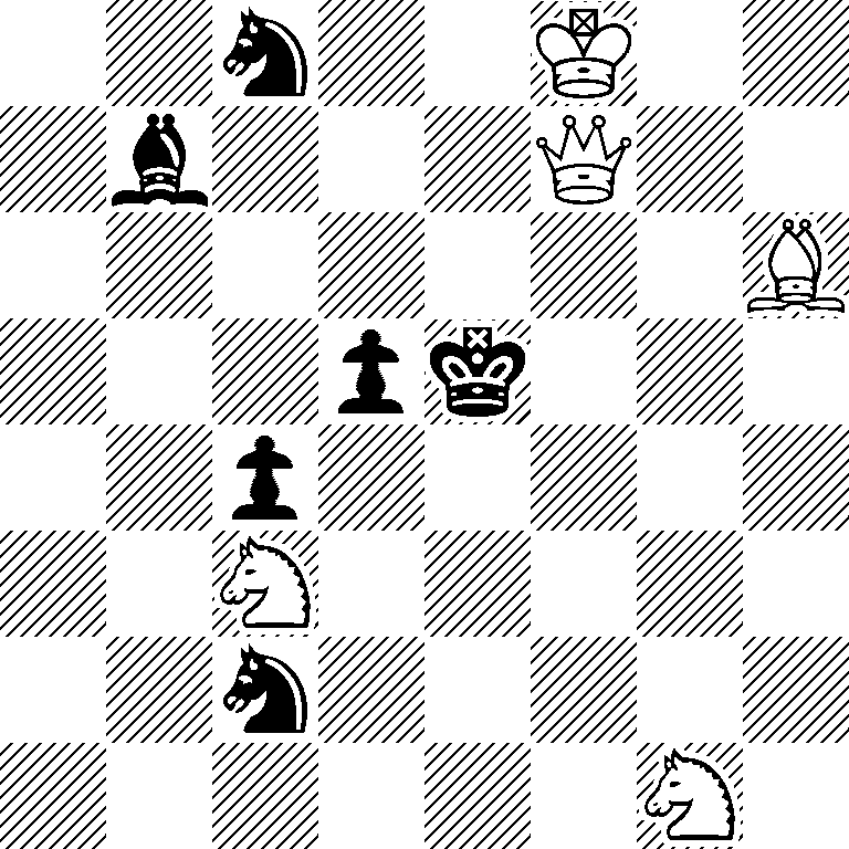 2n2K2/1b3Q2/7B/3pk3/2p5/2N5/2n5/6N1