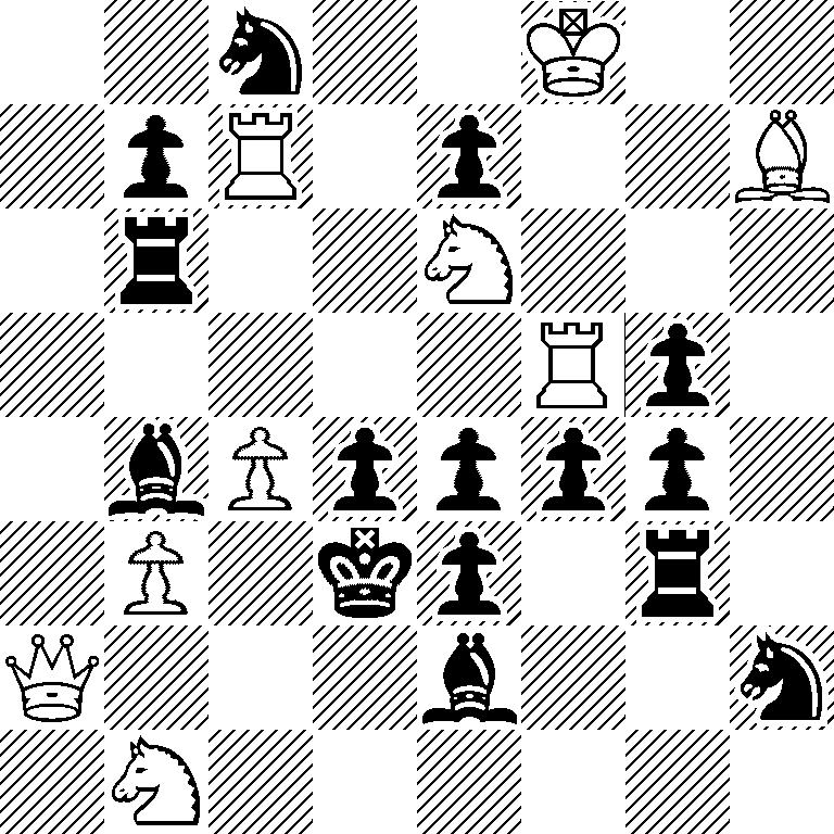 2n2K2/1pR1p2B/1r2N3/5Rp1/1bPpppp1/1P1kp1r1/Q3b2n/1N6