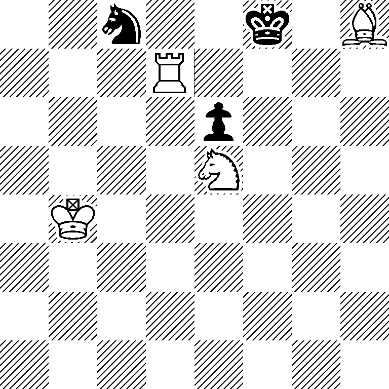 2n2k1B/3R4/4p3/4N3/1K6/8/8/8