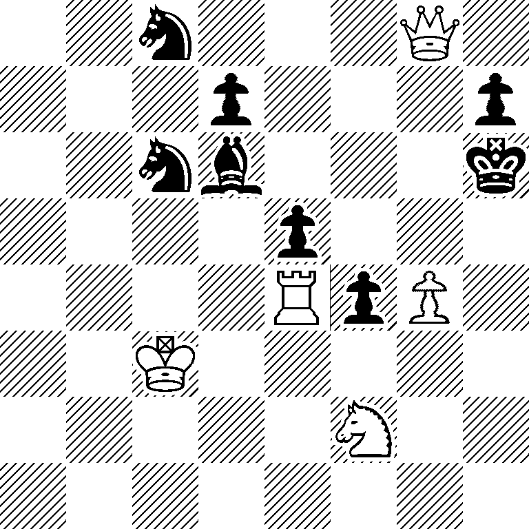2n3Q1/3p3p/2nb3k/4p3/4RpP1/2K5/5N2/8