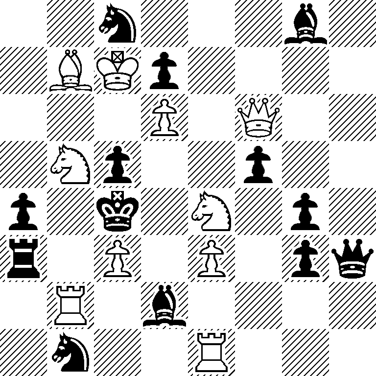 2n3b1/1BKp4/3P1Q2/1Np2p2/p1k1N1p1/r1P1P1pq/1R1b4/1n2R3