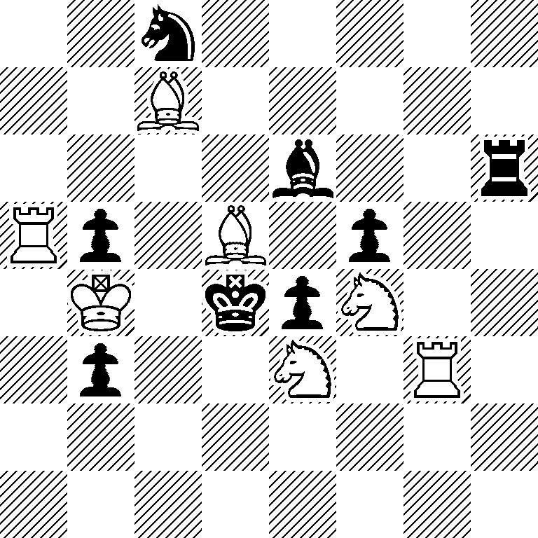 2n5/2B5/4b2r/Rp1B1p2/1K1kpN2/1p2N1R1/8/8