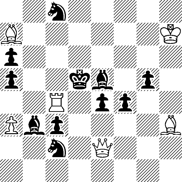 2n5/B6K/p7/p2kb1p1/2R1pp2/Pbp4B/2n1Q3/8