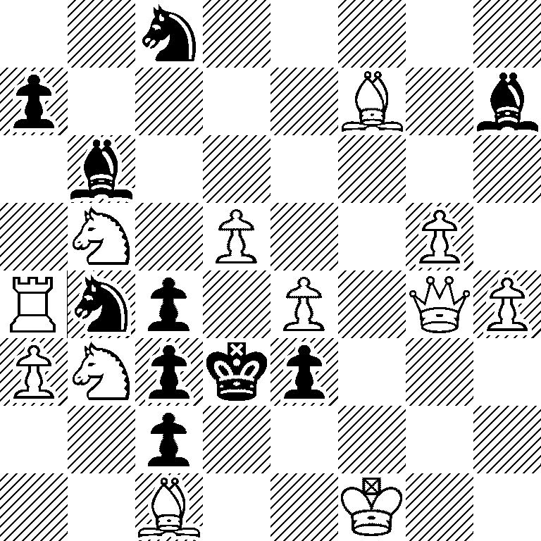 2n5/p4B1b/1b6/1N1P2P1/Rnp1P1QP/PNpkp3/2p5/2B2K2