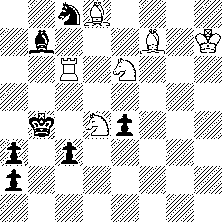 2nB4/1b3B1K/2R1N3/8/1k1Np3/p1p5/p7/8