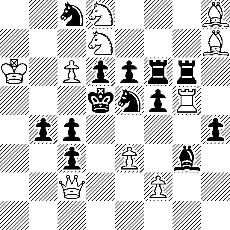 2nN3B/3N3B/K1Ppprr1/3knpR1/1pp4p/2p1P1b1/2Q2P2/8
