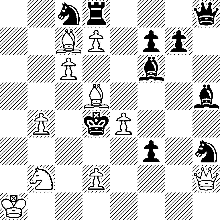 2nr3q/2BP1pp1/2P2b2/3B3b/1P1kP3/5p1n/1N1P3Q/K7