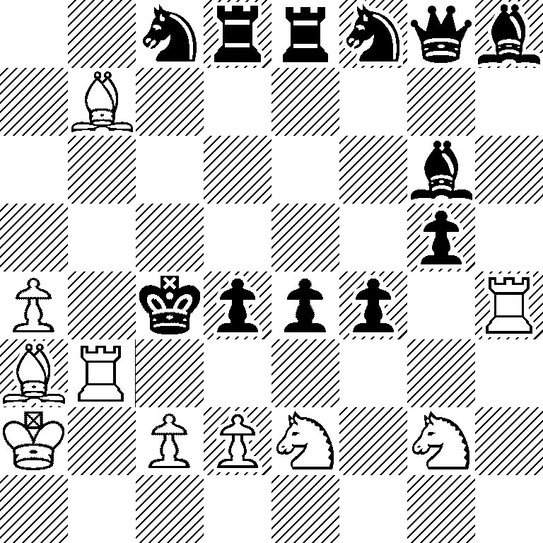 2nrrnqb/1B6/6b1/6p1/P1kppp1R/BR6/K1PPN1N1/8