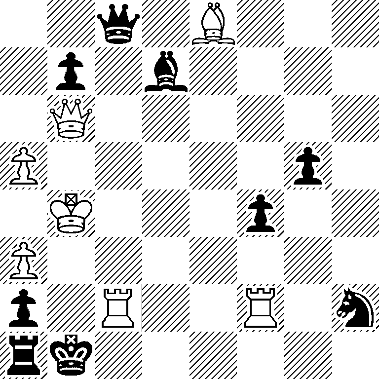 2q1B3/1p1b4/1Q6/P5p1/1K3p2/P7/p1R2R1n/rk6