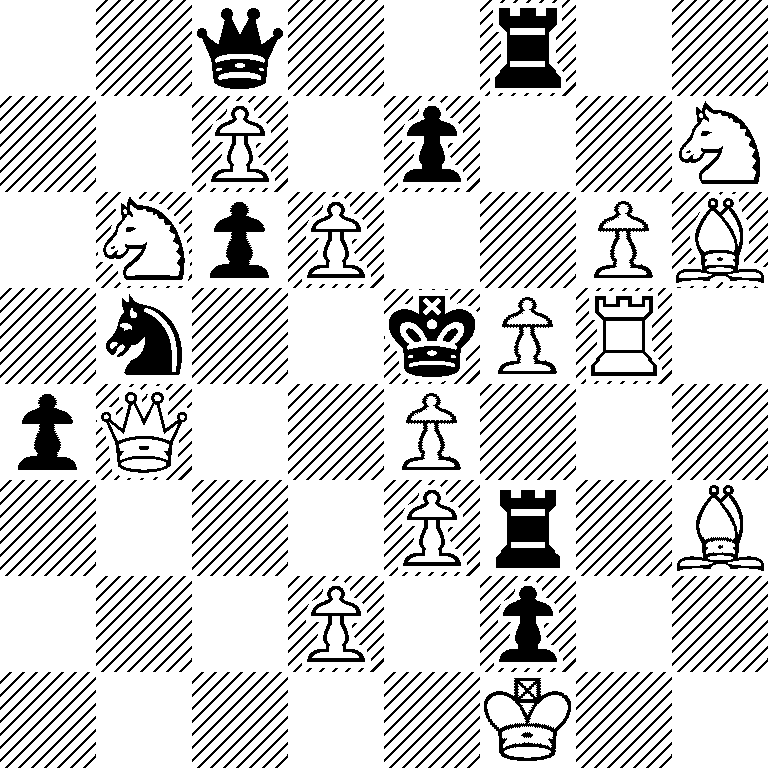 2q2r2/2P1p2N/1NpP2PB/1n2kPR1/pQ2P3/4Pr1B/3P1p2/5K2