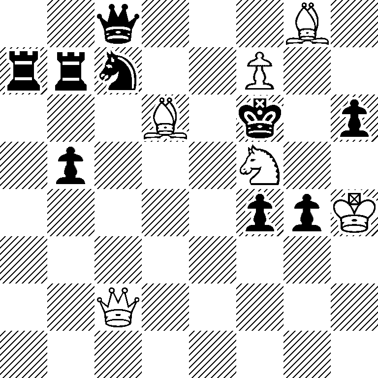 2q3B1/rrn2P2/3B1k1p/1p3N2/5ppK/8/2Q5/8