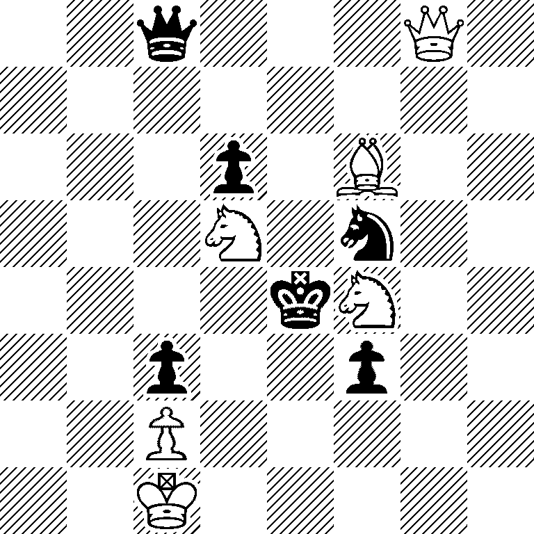 2q3Q1/8/3p1B2/3N1n2/4kN2/2p2p2/2P5/2K5
