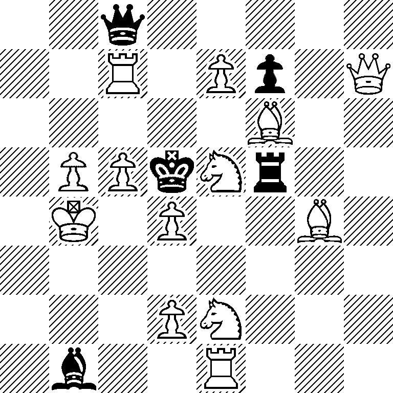 2q5/2R1Pp1Q/5B2/1PPkNr2/1K1P2B1/8/3PN3/1b2R3