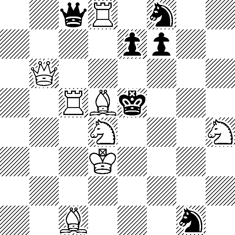 2qR1n2/4pp2/1Q6/2RBk3/3N3N/3K4/8/2B3n1