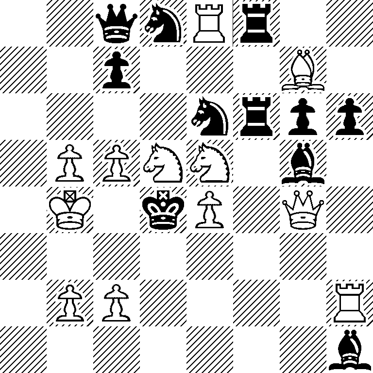 2qnRr2/2p3B1/4nrpp/1PPNN1b1/1K1kP1Q1/8/1PP4R/7b