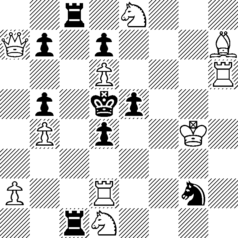 2r1N3/Qp1p3B/3P3R/1p1kp3/1P1p2K1/8/P2R2n1/2rN4