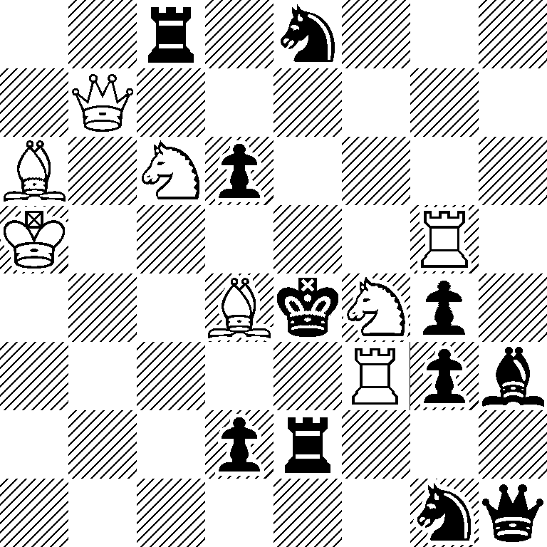 2r1n3/1Q6/B1Np4/K5R1/3BkNp1/5Rpb/3pr3/6nq